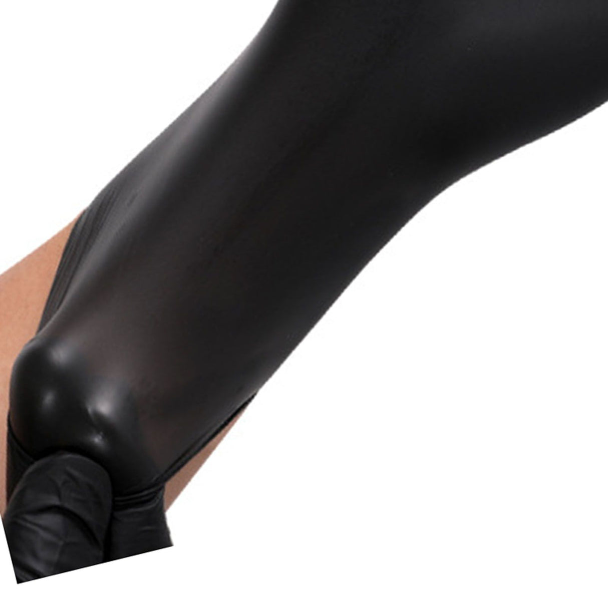 100PCS Food Gloves PVC High Elastic Protective Gloves for Cleaning Catering Black L