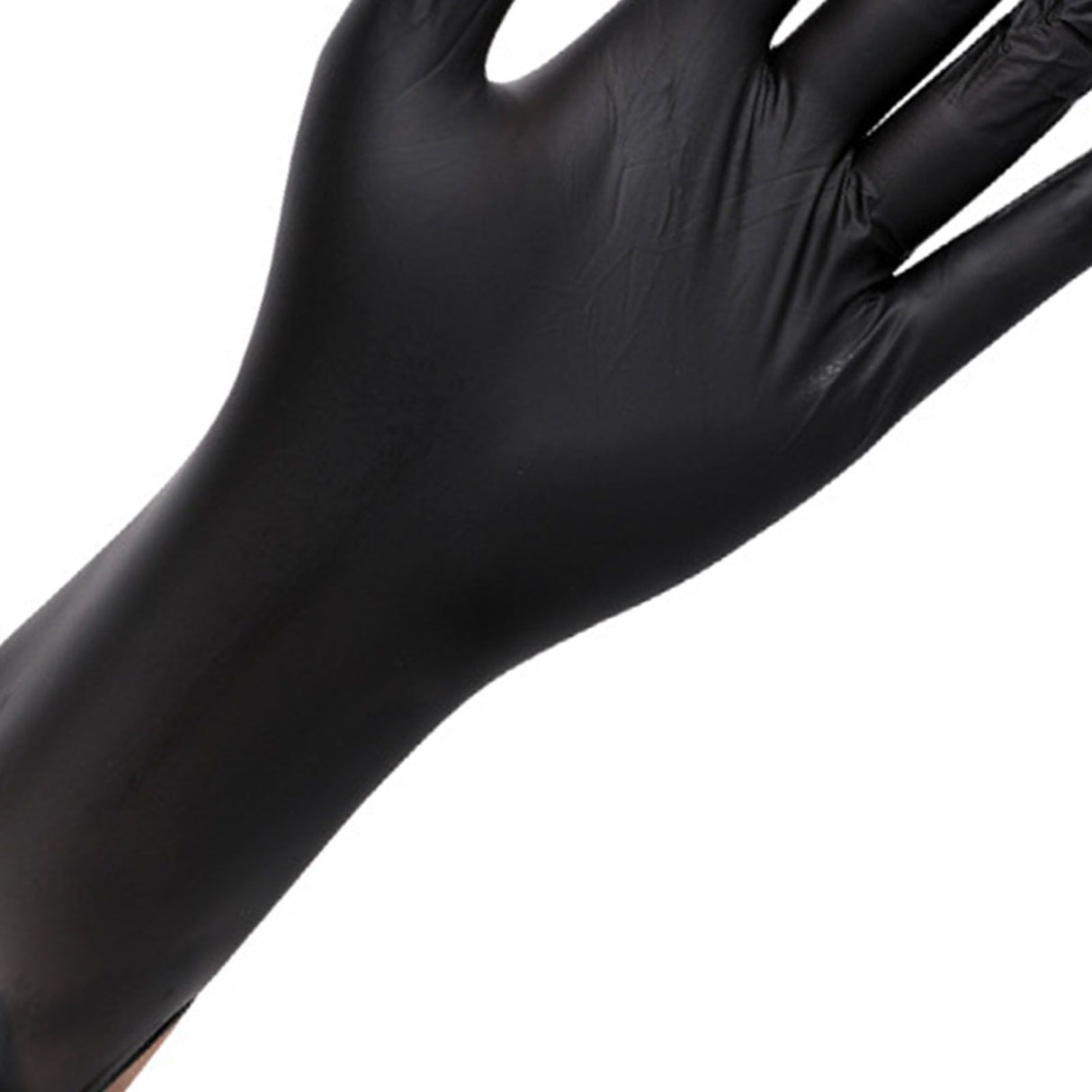 100PCS Food Gloves PVC High Elastic Protective Gloves for Cleaning Catering Black L