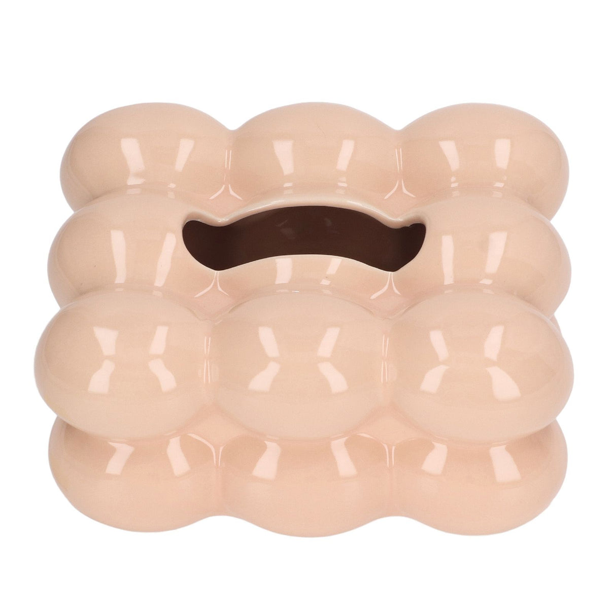 Electroplated Ceramic Tissue Box Case Holder Decorative Elegant Facial Tissue Napkin Dispenser Box Coffee Color
