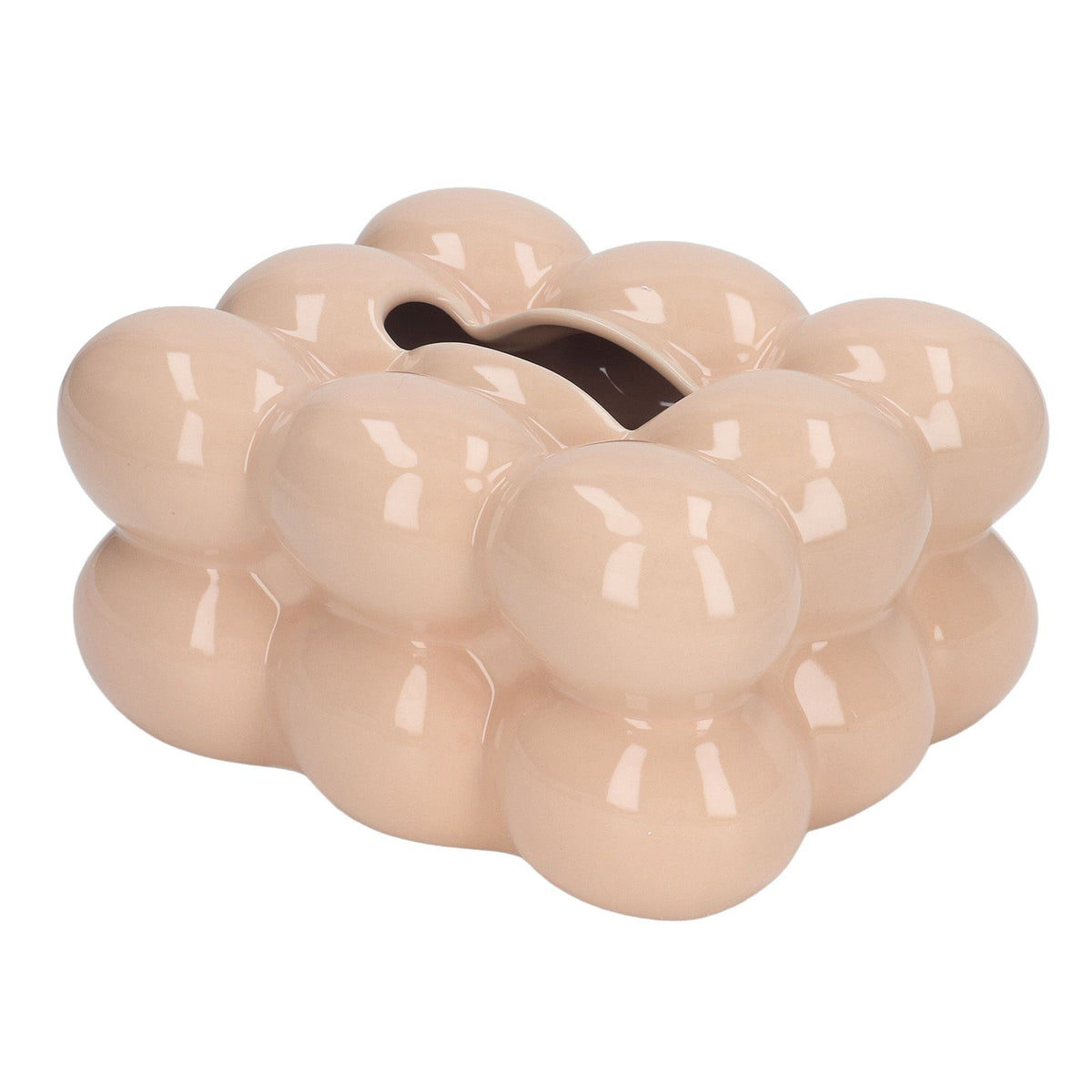 Electroplated Ceramic Tissue Box Case Holder Decorative Elegant Facial Tissue Napkin Dispenser Box Coffee Color