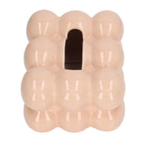 Electroplated Ceramic Tissue Box Case Holder Decorative Elegant Facial Tissue Napkin Dispenser Box Coffee Color - Rear View