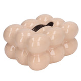 Electroplated Ceramic Tissue Box Case Holder Decorative Elegant Facial Tissue Napkin Dispenser Box Coffee Color - Low Angle