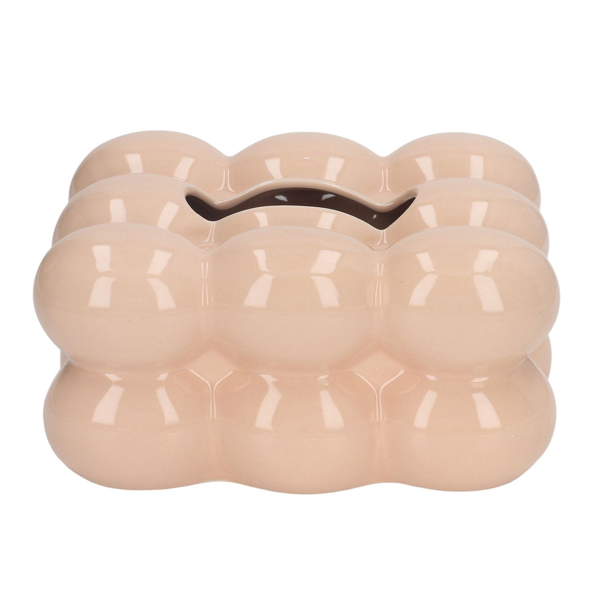 Electroplated Ceramic Tissue Box Case Holder Decorative Elegant Facial Tissue Napkin Dispenser Box Coffee Color