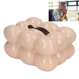 Electroplated Ceramic Tissue Box Case Holder Decorative Elegant Facial Tissue Napkin Dispenser Box Coffee Color