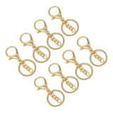 50PCS Key Chain Ring Alloy Golden Polished DIY Handcraft Metal Key Rings with Chain for Travel