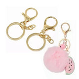 50PCS Key Chain Ring Alloy Golden Polished DIY Handcraft Metal Key Rings with Chain for Travel