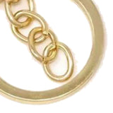 50PCS Key Chain Ring Alloy Golden Polished DIY Handcraft Metal Key Rings with Chain for Travel - Low Angle