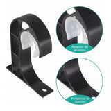 4 Set Curtain Rod Bracket Thickened Aluminum Alloy Black Paint Spraying Rust Prevention Curtain Rod Fixing Hook - Extra Image