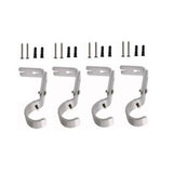 4PCS Curtain Rod Bracket Adjustable Heavy Duty Curtain Rod Wall Bracket Hooks with Installation Screws
