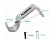 4PCS Curtain Rod Bracket Adjustable Heavy Duty Curtain Rod Wall Bracket Hooks with Installation Screws