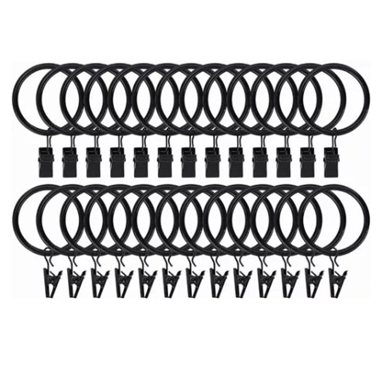 40 Pcs 38mm Clip On Curtain Rings Heavy Duty Strong Hanging Drapery Drapes Clip for Hotels Restaurants Bars