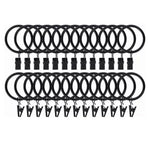 40 Pcs 38mm Clip On Curtain Rings Heavy Duty Strong Hanging Drapery Drapes Clip for Hotels Restaurants Bars