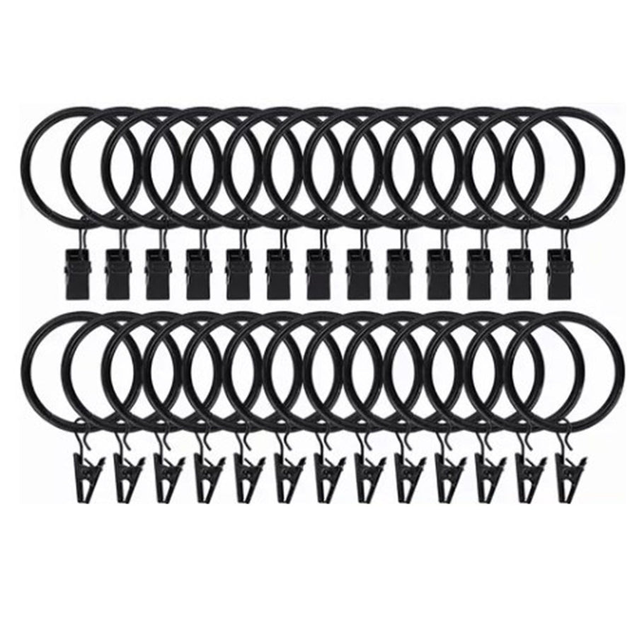 40 Pcs 38mm Clip On Curtain Rings Heavy Duty Strong Hanging Drapery Drapes Clip for Hotels Restaurants Bars