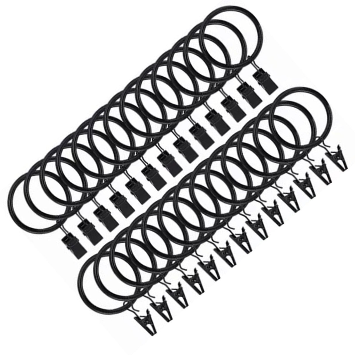40 Pcs 38mm Clip On Curtain Rings Heavy Duty Strong Hanging Drapery Drapes Clip for Hotels Restaurants Bars