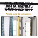 40 Pcs 38mm Clip On Curtain Rings Heavy Duty Strong Hanging Drapery Drapes Clip for Hotels Restaurants Bars - 45-Degree Angle