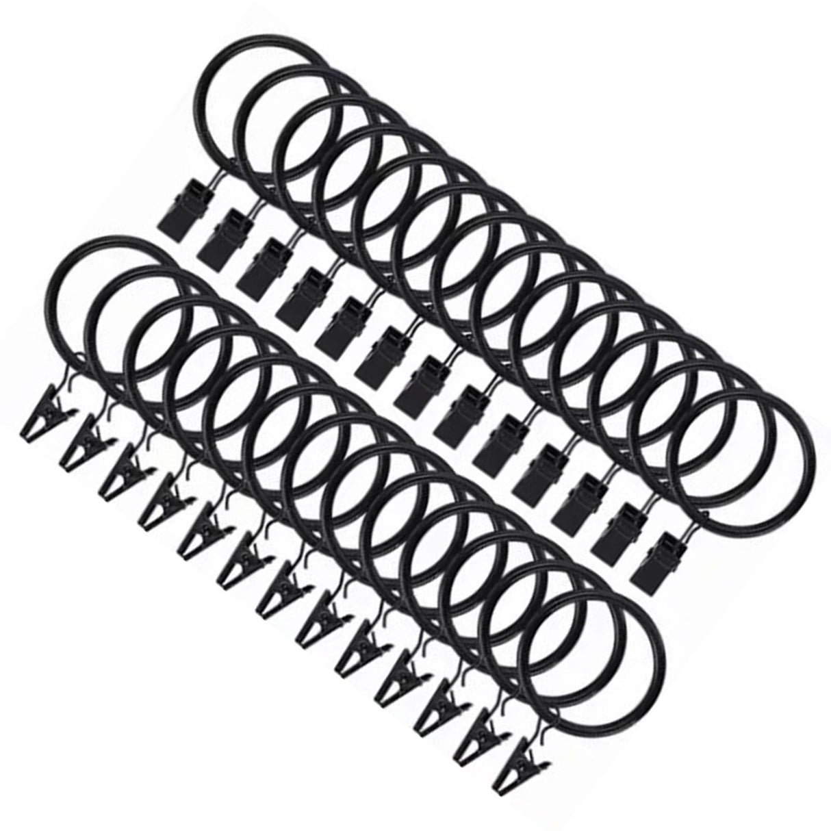 40 Pcs 38mm Clip On Curtain Rings Heavy Duty Strong Hanging Drapery Drapes Clip for Hotels Restaurants Bars