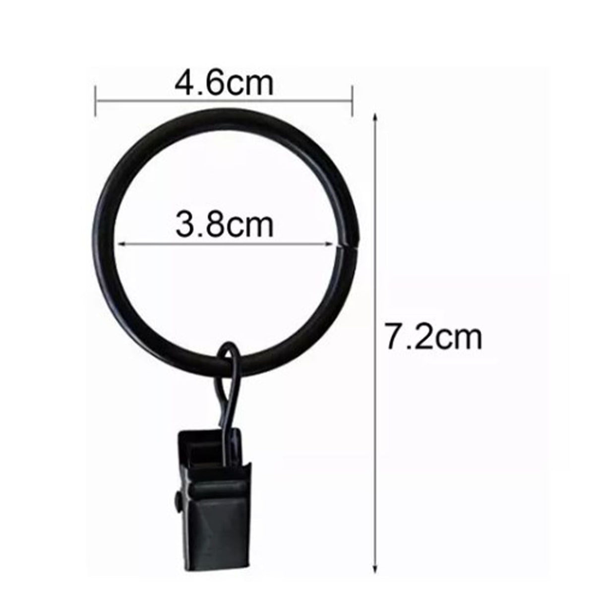 40 Pcs 38mm Clip On Curtain Rings Heavy Duty Strong Hanging Drapery Drapes Clip for Hotels Restaurants Bars