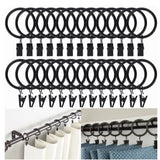 40 Pcs 38mm Clip On Curtain Rings Heavy Duty Strong Hanging Drapery Drapes Clip for Hotels Restaurants Bars
