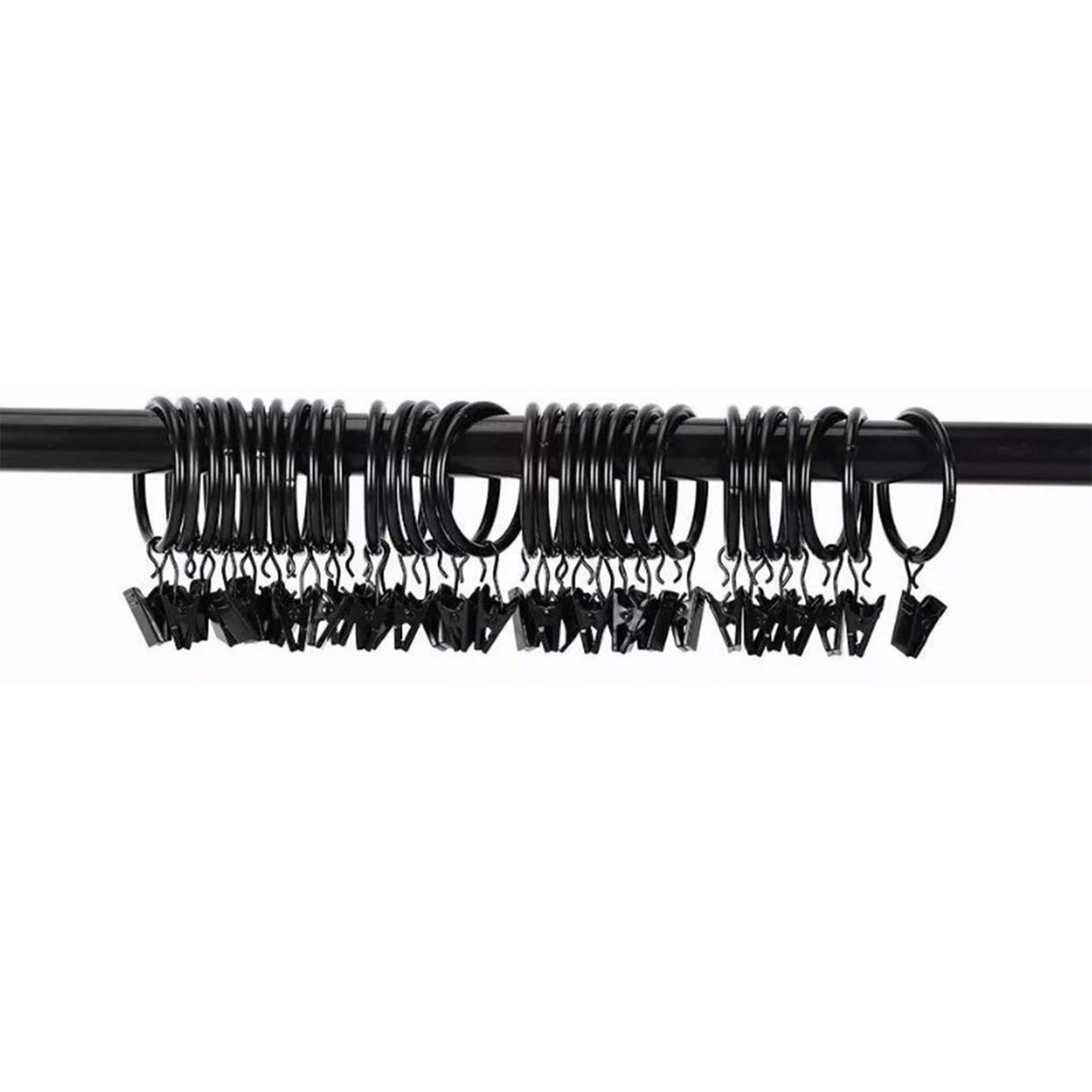 40 Pcs 38mm Clip On Curtain Rings Heavy Duty Strong Hanging Drapery Drapes Clip for Hotels Restaurants Bars