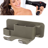 Wall Mounted Hair Dryer Holder Blow Dryer Holder Organizer Stand Bathroom Accessories Gray