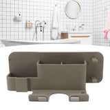 Wall Mounted Hair Dryer Holder Blow Dryer Holder Organizer Stand Bathroom Accessories Gray