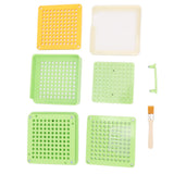 Medicine Capsule Filling Tray 100 Hole Capsule Filling Machine Capsule Filling Tool Manual Capsule Filler Light Green - Side View