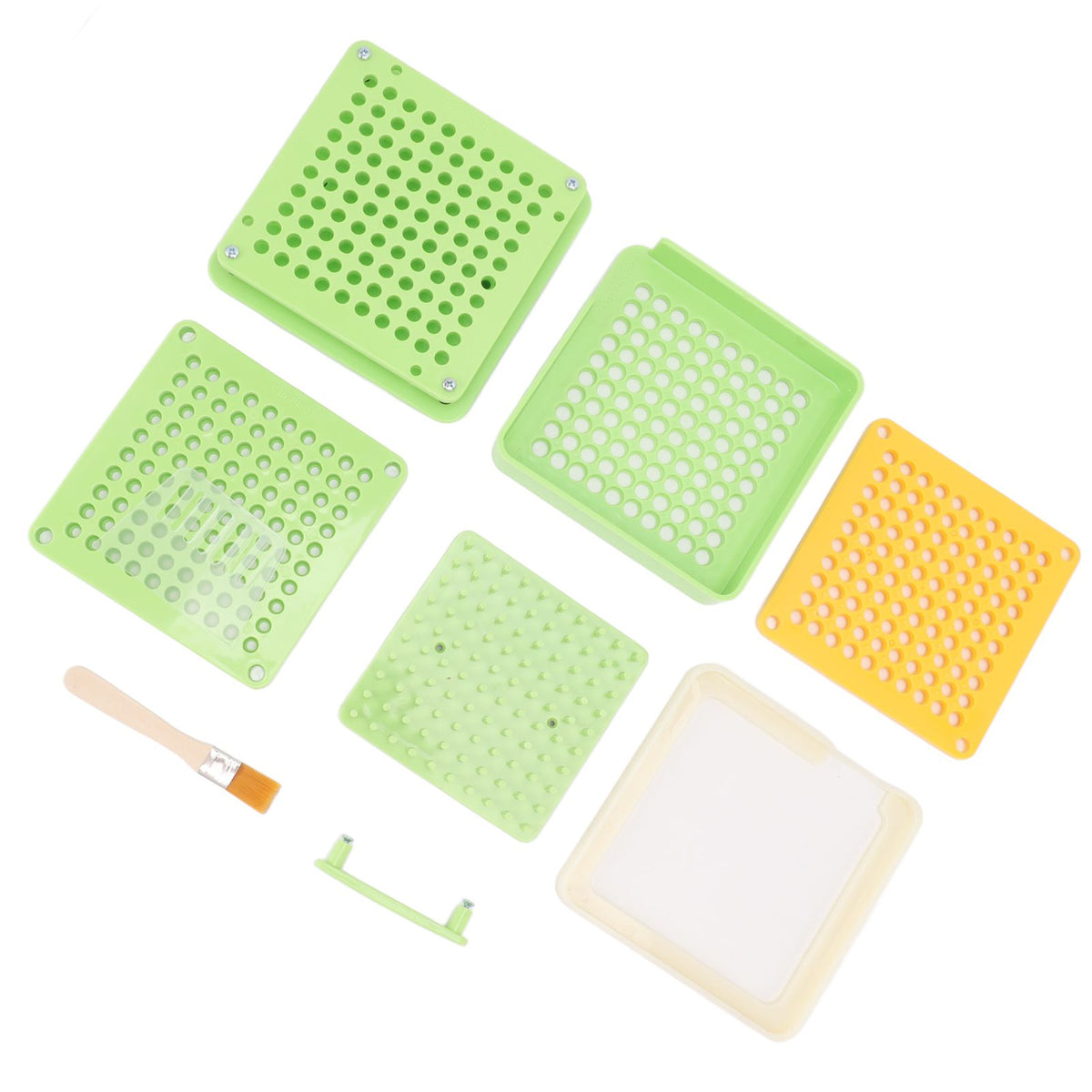 Medicine Capsule Filling Tray 100 Hole Capsule Filling Machine Capsule Filling Tool Manual Capsule Filler Light Green