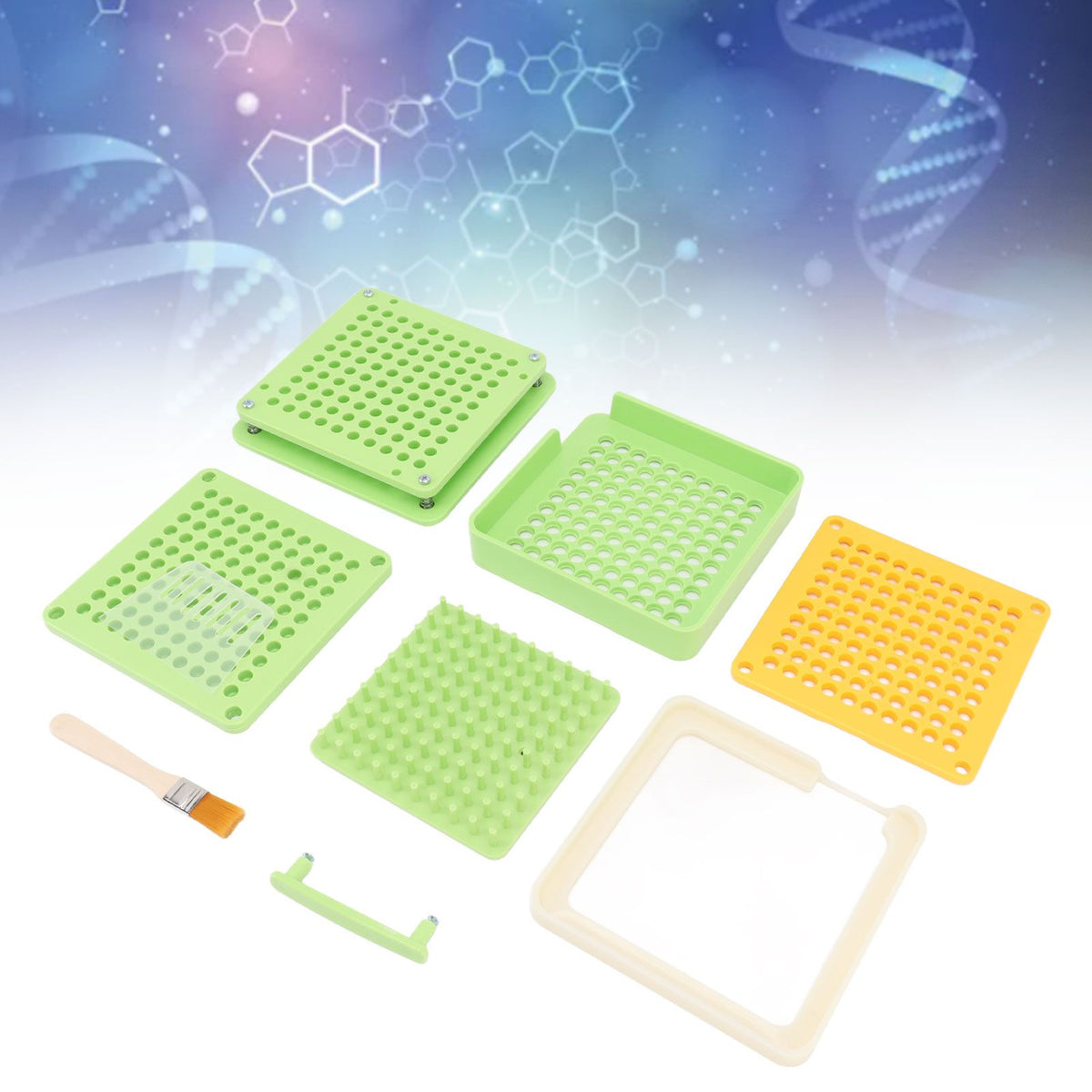 Medicine Capsule Filling Tray 100 Hole Capsule Filling Machine Capsule Filling Tool Manual Capsule Filler Light Green