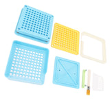Medicine Capsule Filling Tray 100 Hole Capsule Filling Machine Capsule Filling Tool Manual Capsule Filler Blue - Front View