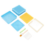 Medicine Capsule Filling Tray 100 Hole Capsule Filling Machine Capsule Filling Tool Manual Capsule Filler Blue - Top-Down View