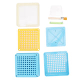 Medicine Capsule Filling Tray 100 Hole Capsule Filling Machine Capsule Filling Tool Manual Capsule Filler Blue - Rear View
