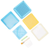Medicine Capsule Filling Tray 100 Hole Capsule Filling Machine Capsule Filling Tool Manual Capsule Filler Blue - Close-Up Angle