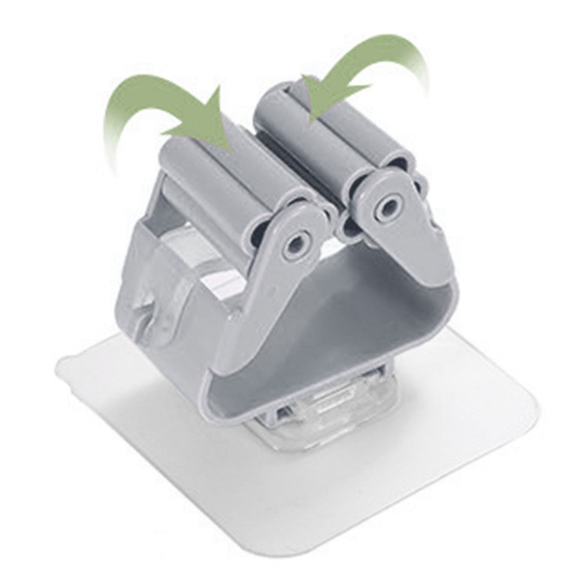 3pcs Wall Mounted Mop Holder Strong Adhesion Plastic Mop Broom Holder for Garage Tool Room Gray