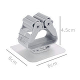3pcs Wall Mounted Mop Holder Strong Adhesion Plastic Mop Broom Holder for Garage Tool Room Gray