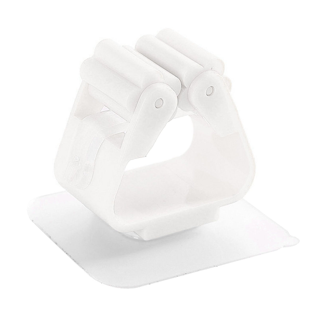 3pcs Wall Mounted Mop Holder Strong Adhesion Plastic Mop Broom Holder for Garage Tool Room White