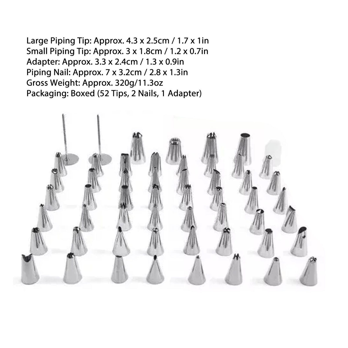 Piping Tips Stainless Steel Toxic Free Rust Proof Cake Decorating Nozzles for Home Baking
