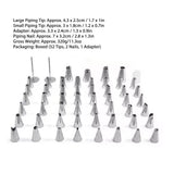 Piping Tips Stainless Steel Toxic Free Rust Proof Cake Decorating Nozzles for Home Baking