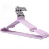 Clothes Hangers Prevent Slip Space Saving Heavy Duty Dry Wet Thick Clothes Hangers for Home Dormitory Purple - Front View