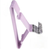 Clothes Hangers Prevent Slip Space Saving Heavy Duty Dry Wet Thick Clothes Hangers for Home Dormitory Purple - Side View
