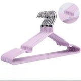 Clothes Hangers Prevent Slip Space Saving Heavy Duty Dry Wet Thick Clothes Hangers for Home Dormitory Purple - 45-Degree Angle