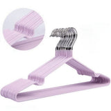 Clothes Hangers Prevent Slip Space Saving Heavy Duty Dry Wet Thick Clothes Hangers for Home Dormitory Purple - Rear View