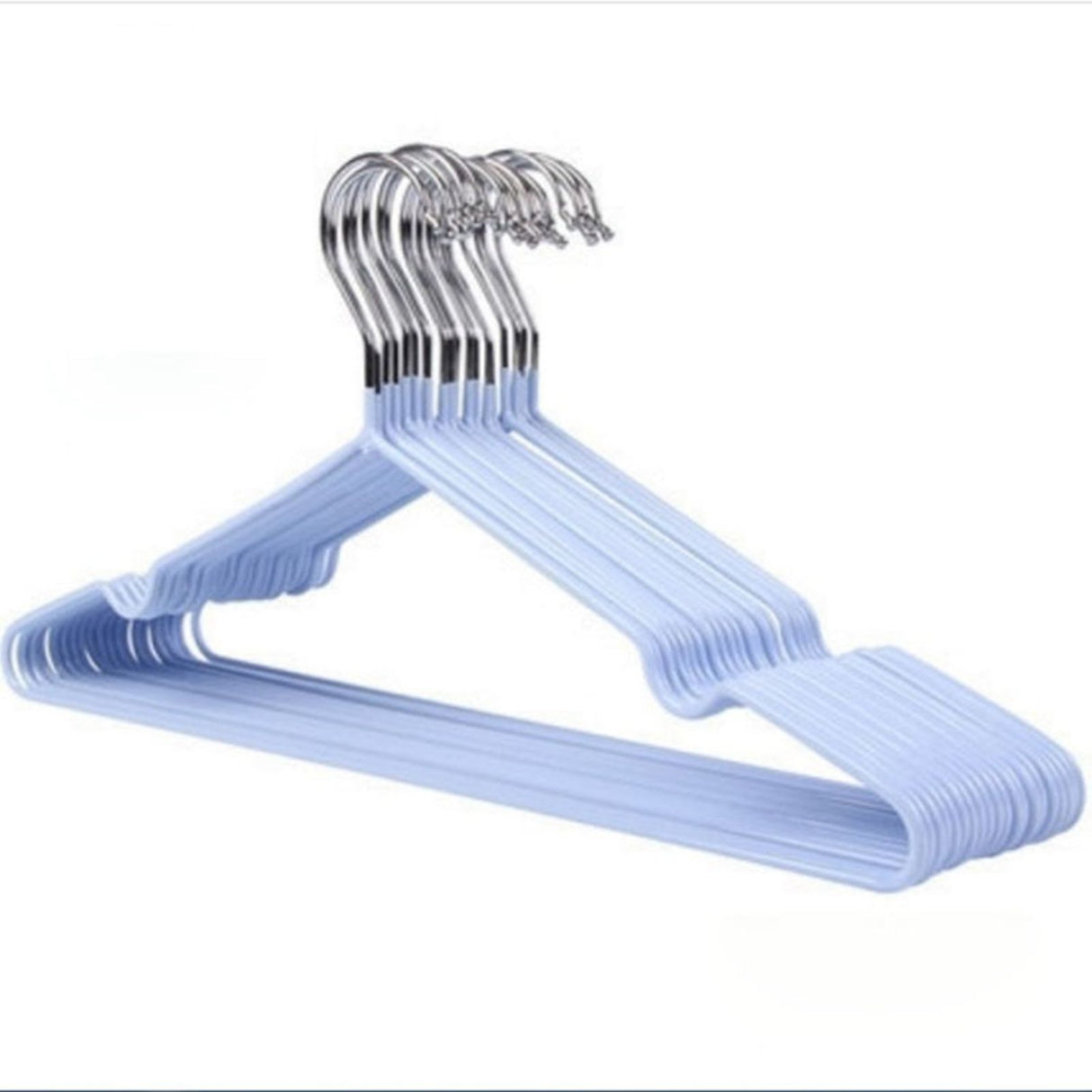Clothes Hangers Prevent Slip Space Saving Heavy Duty Dry Wet Thick Clothes Hangers for Home Dormitory Blue