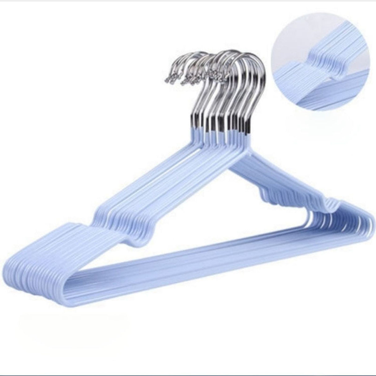 Clothes Hangers Prevent Slip Space Saving Heavy Duty Dry Wet Thick Clothes Hangers for Home Dormitory Blue