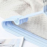 Clothes Hangers Prevent Slip Space Saving Heavy Duty Dry Wet Thick Clothes Hangers for Home Dormitory Blue - Close-Up Angle