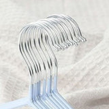 Clothes Hangers Prevent Slip Space Saving Heavy Duty Dry Wet Thick Clothes Hangers for Home Dormitory Blue - Low Angle