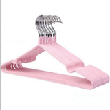Clothes Hangers Prevent Slip Space Saving Heavy Duty Dry Wet Thick Clothes Hangers for Home Dormitory Pink