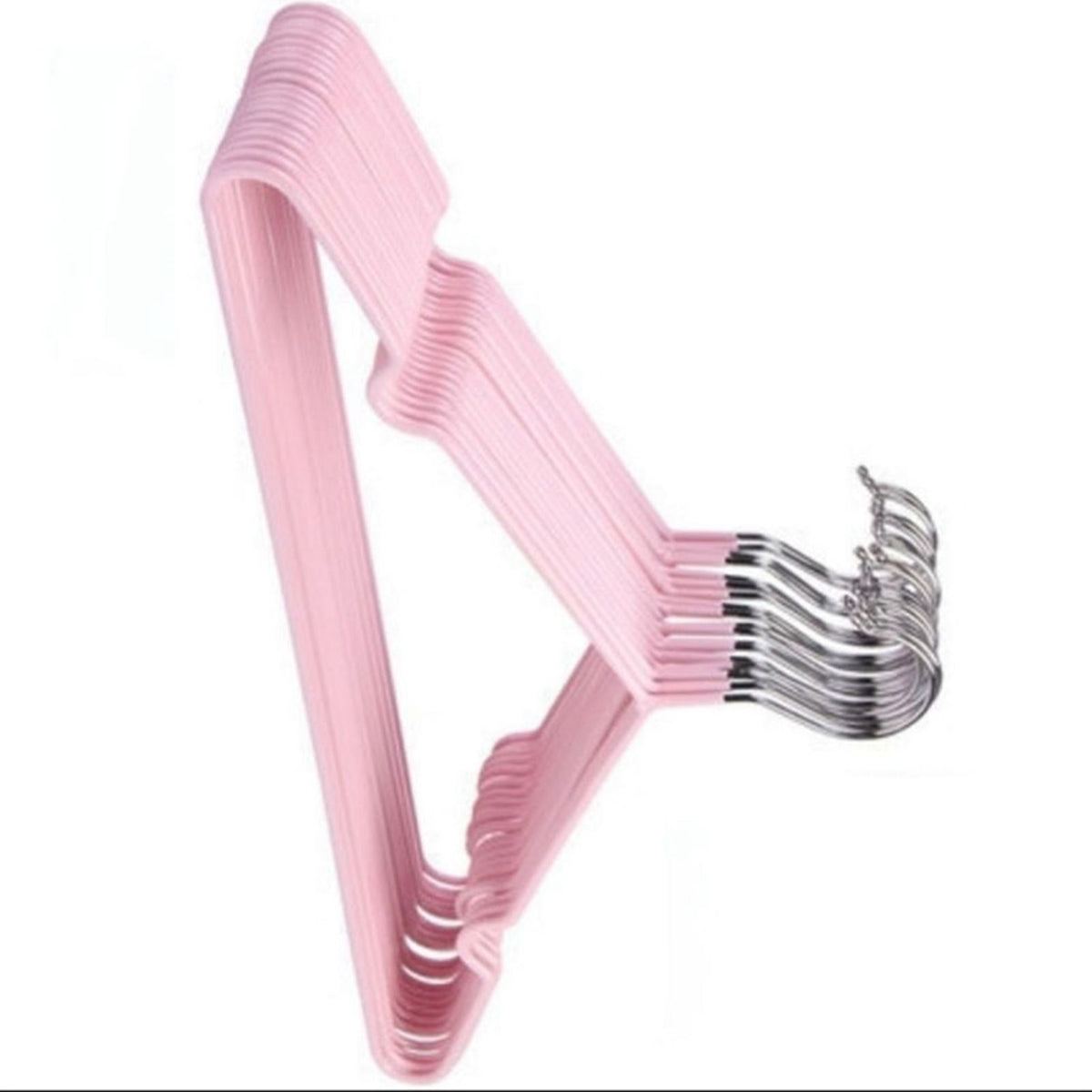 Clothes Hangers Prevent Slip Space Saving Heavy Duty Dry Wet Thick Clothes Hangers for Home Dormitory Pink