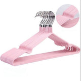 Clothes Hangers Prevent Slip Space Saving Heavy Duty Dry Wet Thick Clothes Hangers for Home Dormitory Pink