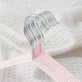 Clothes Hangers Prevent Slip Space Saving Heavy Duty Dry Wet Thick Clothes Hangers for Home Dormitory Pink - Low Angle