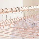 Clothes Hangers Prevent Slip Space Saving Heavy Duty Dry Wet Thick Clothes Hangers for Home Dormitory Pink